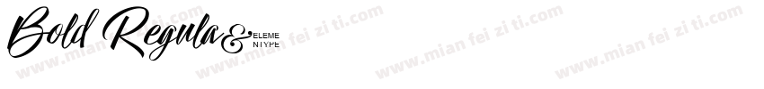 Bold Regula字体转换